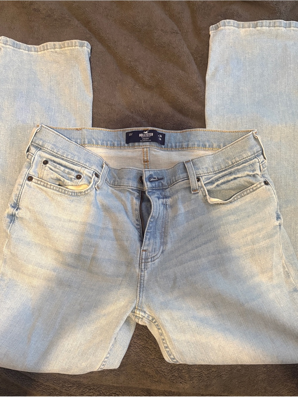 Hollister Men’s Light Blue Straight Jeans